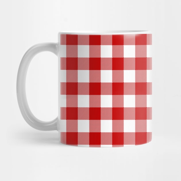 Red and White Pin Check Gingham by squeakyricardo